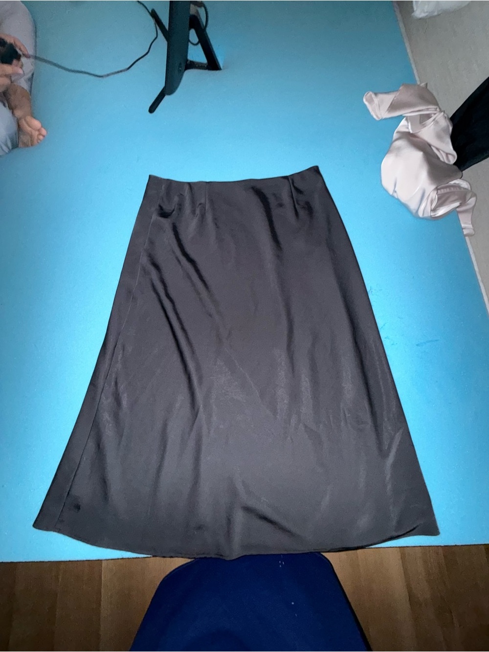 Black satin maxi xl old navy skirt